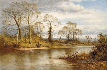 ベンジャミン・ウィリアムズ リーダー Painting - 秋のイギリスの川 ベンジャミン・ウィリアムズ リーダー